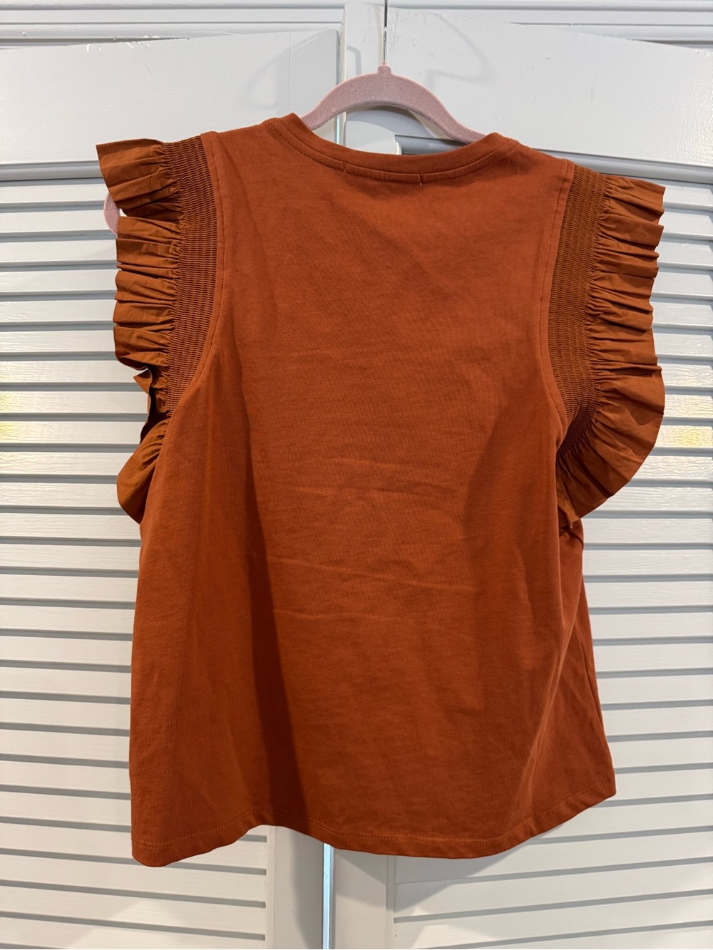 English Factory Rust Ruffle Sleeve Tank Top - Picture 3 of 3